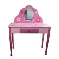 Plus récent design beauté coiffeuse de jouets rose avec miroir pour fille (WJ278081)